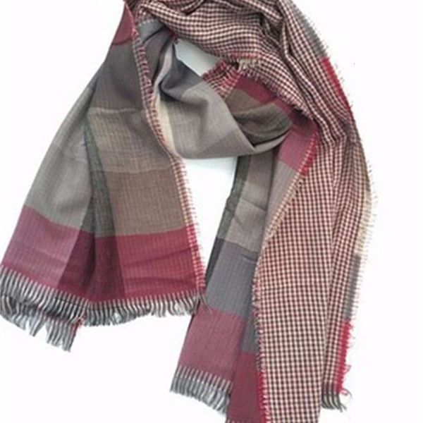 

2020 plaid yarn dyed tassel men's scarf, Blue;black