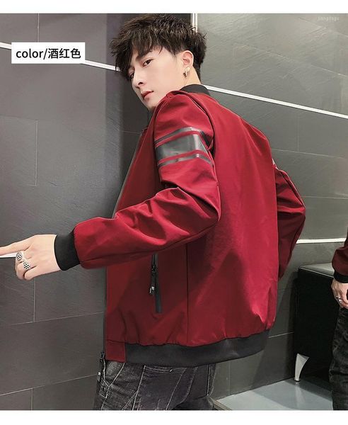 

jacket men's 2021 spring korean trend slim fit sports casual workwear boys jackets, Black;brown