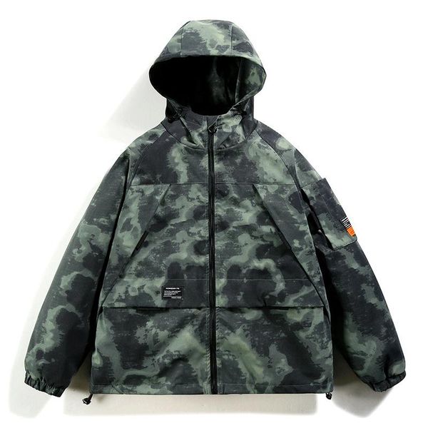 

men's jackets godlikeu jacket men autumn loose camouflage hooded fashion street coats male, Black;brown
