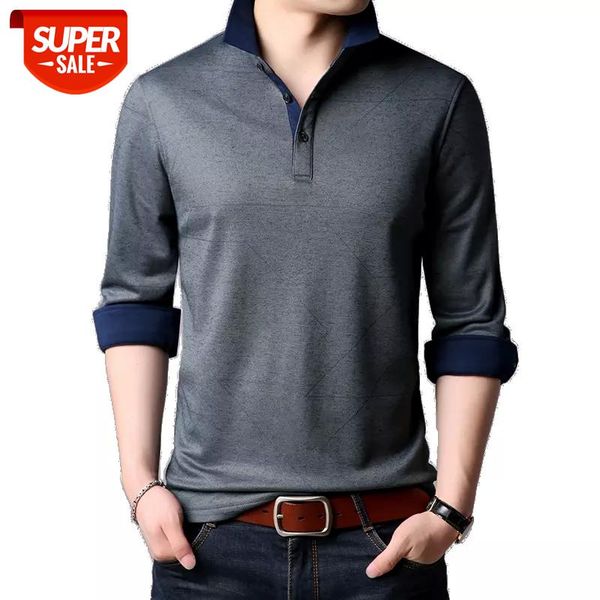 

polo shirt men fashion smart casual men polo shirts long sleeve solid slim fit male tees clothing 2020 #ez4g, White;black