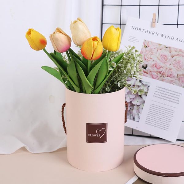 

ladies presents box bouquet packing case lid hug bucket vase flowers boxes