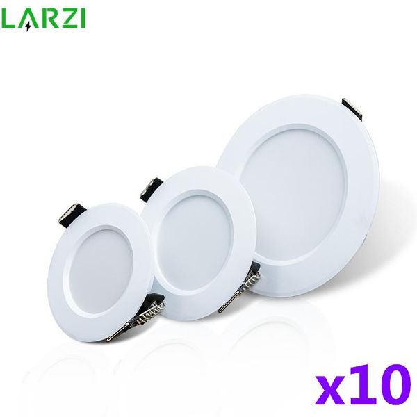 

downlights 10pcs/lot led downlight 3w 5w 7w 9w 12w 15w ac 220v warm cold white recessed lamp spot light bulb for bedroom kitchen