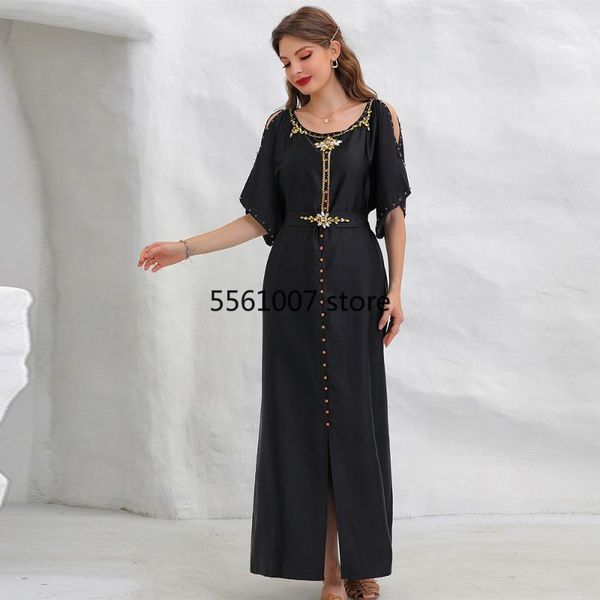 

ethnic clothing muslim abayas for women dubai evening dresses off shoulder moroccan kaftan caftan dress satin abaya turkey islam djellaba fe, Red