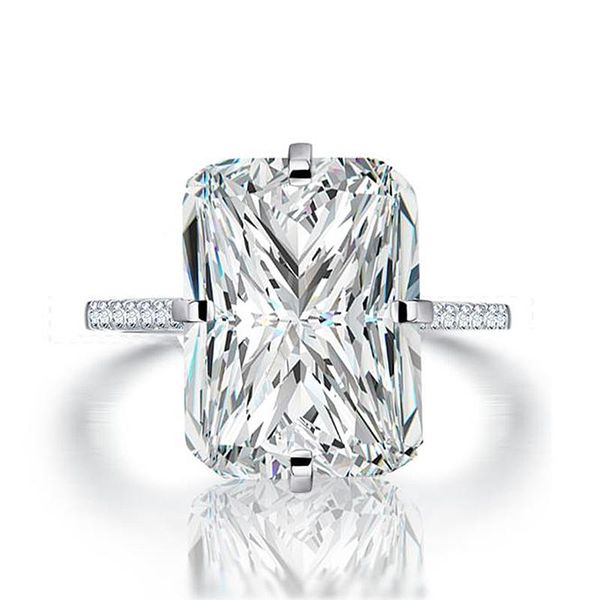 

wedding rings fashion silver princess cut for women jewelry zircon square bridal engagement luxury ring chic bijoux o5t461, Slivery;golden