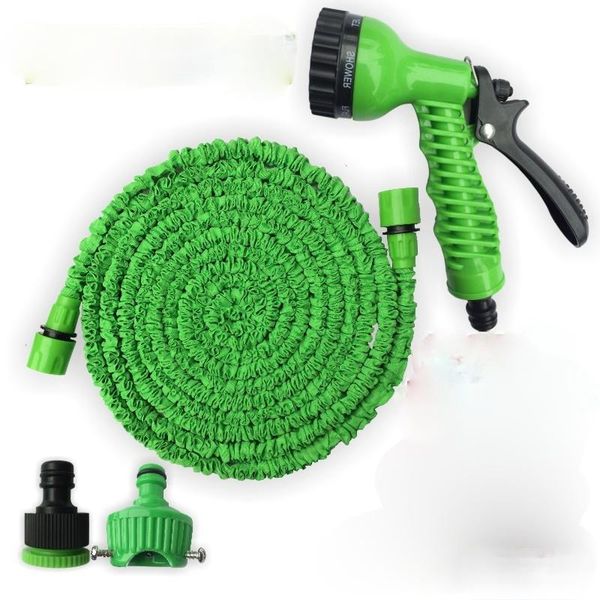 

watering equipments 25ft/50ft/75ft expandable flexible garden hose car washing gardening with 7 function nozzle sprayer