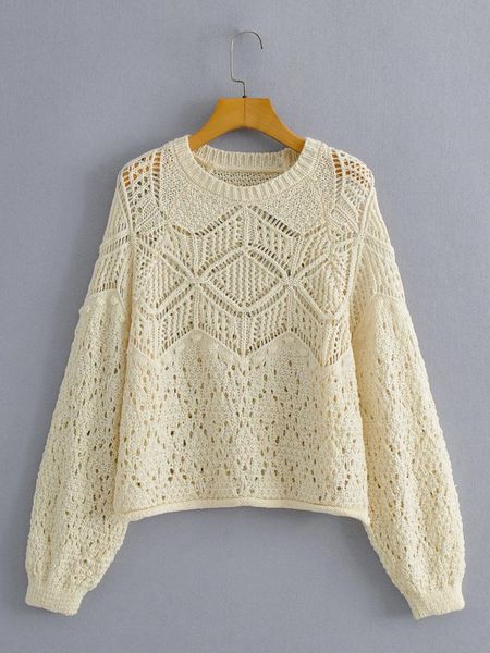 

women's sweaters jcÂ·kilig 2021 jacquard mesh knit y3089, White;black