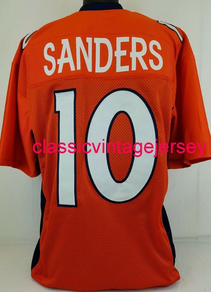 Homens homens jovens Emmanuel Sanders Custom costurou Orange Football Jersey XS-5xl 6xl