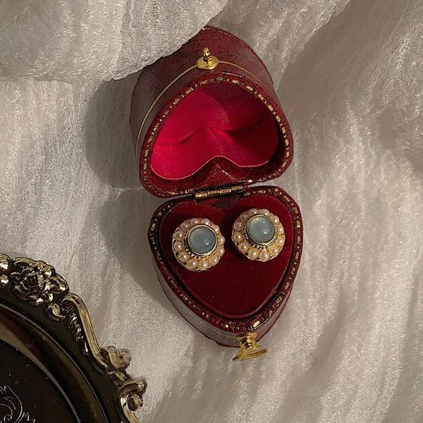 

korean simple earrings gifts for women pearl jewelry, Silver