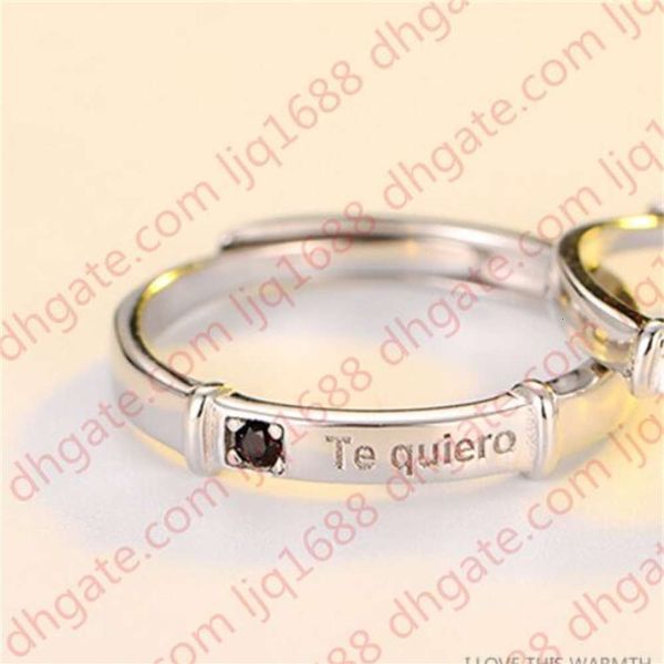 

jewelry s925 sterling silver rings couple rings simple te quiero letters rings for women fashion