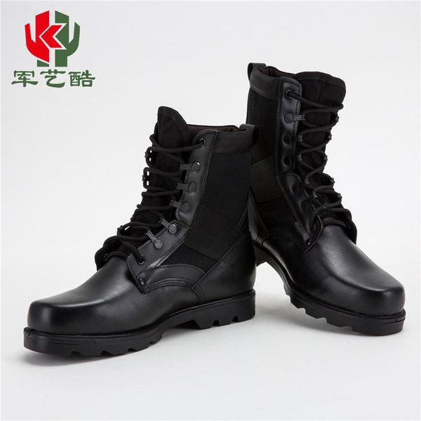 

boots cross-border warm high help and waterproof special non-slip desert combat boot wool, Black