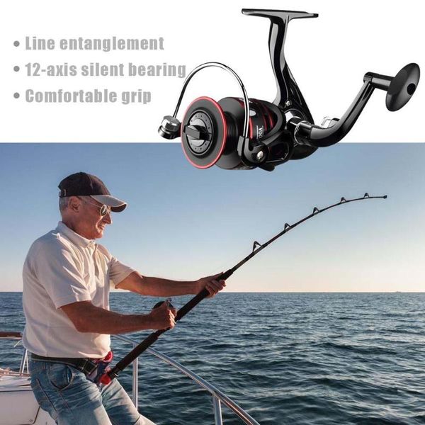 

baitcasting reels qida metal 12bb spinning fishing reel 5.2:1 speed ratio left right interchange fish line spool wheel tackle pescatool