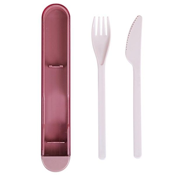 

travel cutlery set camping tableware with spoon fork chopsticks & box