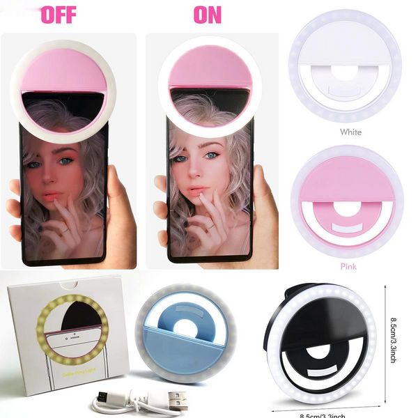 Lumiere led selfie ring ışık yenilik led ışıklar dekor cep telefonu fotoğraf gecesi ışık halka lamba ile klip