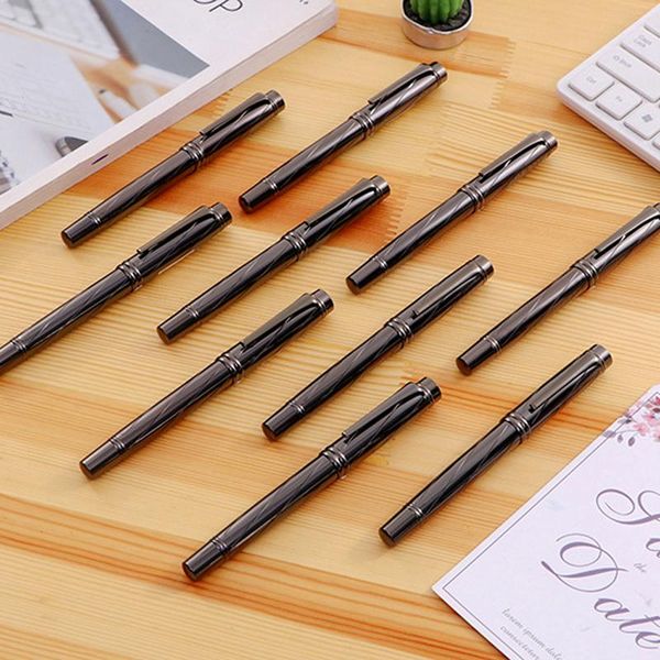 

ballpoint pens 15pcs high-end business pen school office ball 0.5mm nib student gift, Blue;orange