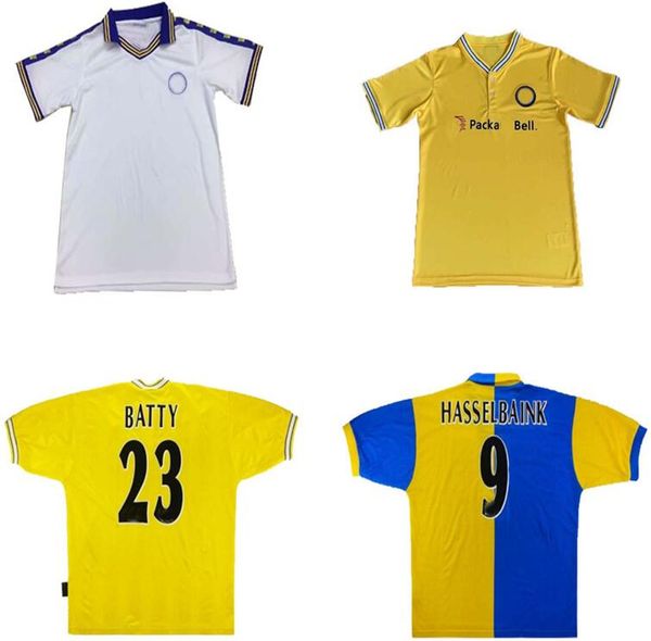 

retro leeds hasselbaink soccer jersey 72 77 78 1989 90 91 92 93 96 97 98 99 2000 01 united smith kewell home white away hopkin classicljg, Black;yellow