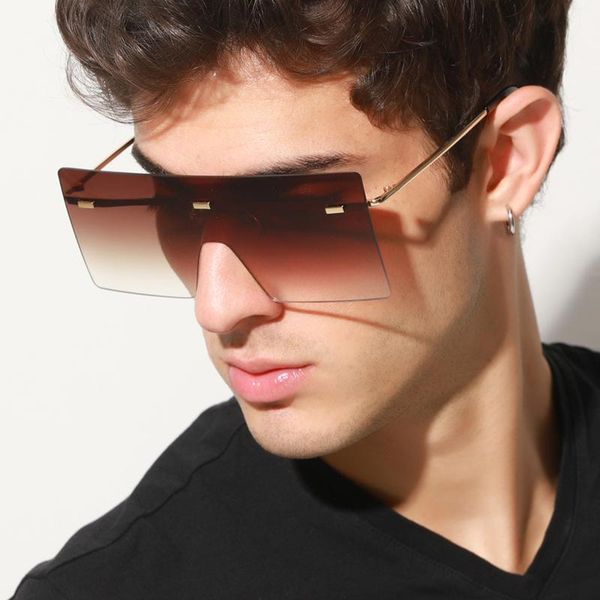 

sunglasses square gradient ocean lens men women european and american trend fashion personality street shooting travel, White;black