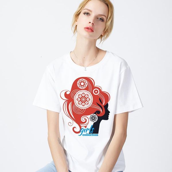 

new 2021 fashion t shirt women print harajuku girls collection tshirt o-neck short sleeve t-shirt white female clothing