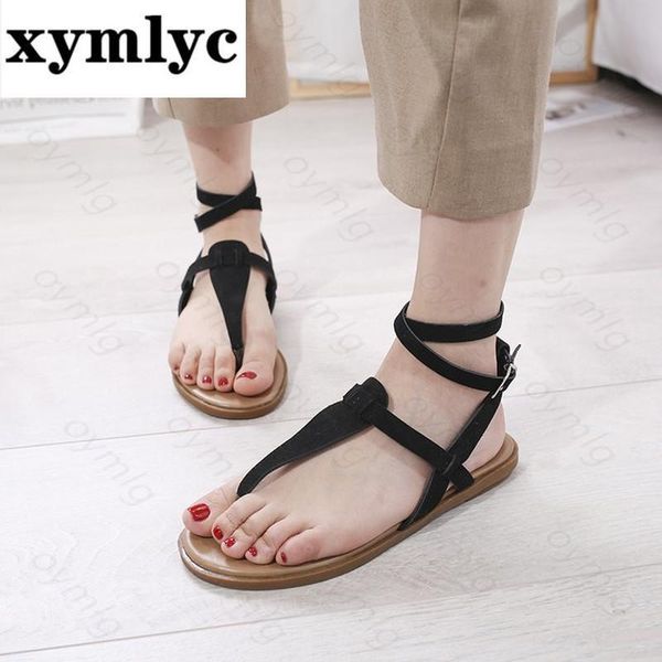 

sandals ladies clip toe flat women platform pu leather gladiator shoes summer female flip flop zipper plus size casual woman, Black