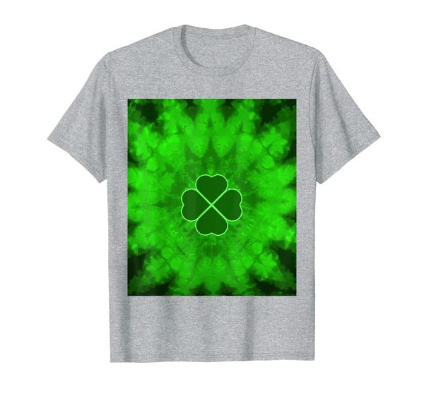 

tie dye shamrock | cool irish tie-dyed gift t-shirt, White;black