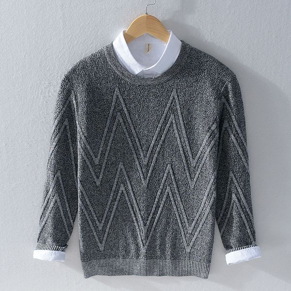 

2021 autumn and winter italian style male mesh with long sleeves thick blouses for casual svetr sweater afmg, White;black