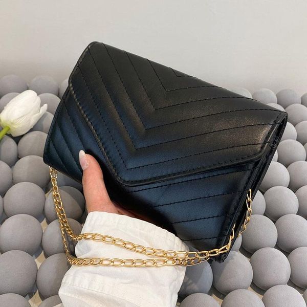 

evening bags casual chain crossbody for women fashion simple shoulder bag ladies designer handbags pu leather messenger