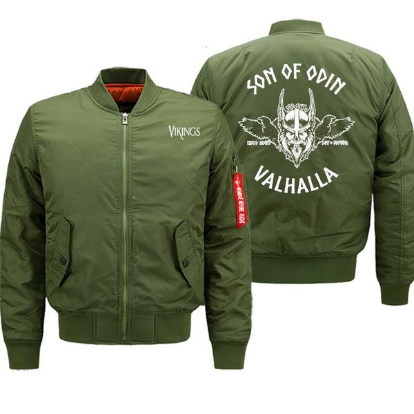 

son of odim valhalla winter vintage print jackets men streetwear bomber casual jacket motorcycle coat thick, Black;brown