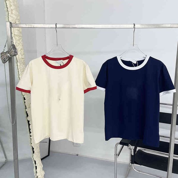 

in the summer of the new c color matching carriage couple's short sleeve t-shirt is and commuter fashion 010609 clothing sale, White
