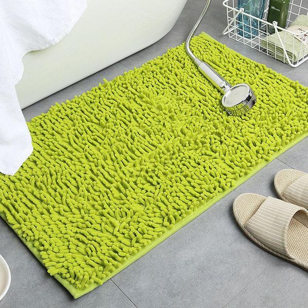 

bath mats 40x60cm soft carpet slip-resistant bathing room rug floor door mat dirt non slip chenille cushion
