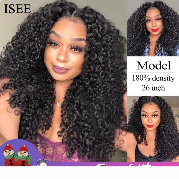 

water wave lace front human hair wigs 180% density isee hair lace closure wigs for women mongolian water wave closure, Black;brown