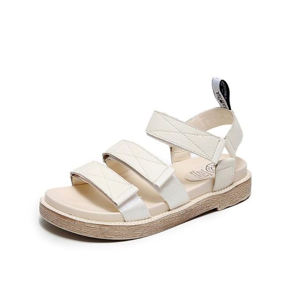 

sandals 2021 summer flat women platform shoes fashion vintage roman style casual student ladies, Black