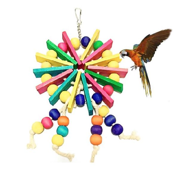 

other bird supplies creative pet parrot toys wooden hanging cage for parrots funny standing toy training
