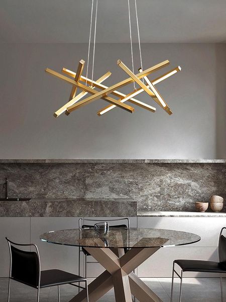 

pendant lamps postmodern copper living room bedroom lamp restaurant bar counter meeting creative geometric minimalist light luxury chande
