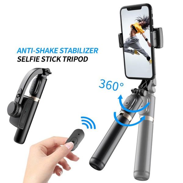 

selfie monopods outmix 2021 handheld gimbal stabilizer with bluetooth shutter for phone camera stick tripod smartphone vlog