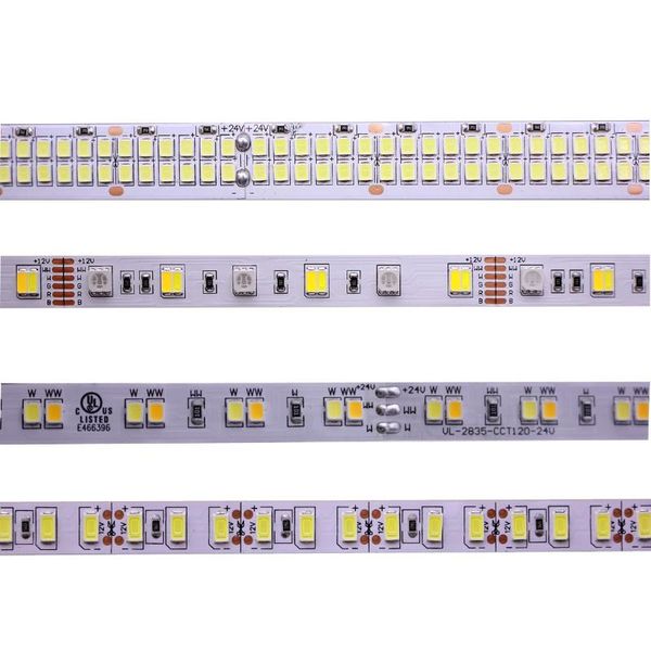 

led strip 5m 2835 5730 5054 rgb cct rgbcct rgbw rgbww warm white 60/120/240/480 led 4in1 12v 24v tape light strips flexible