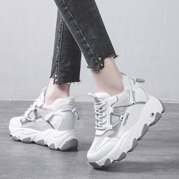 

new sneakers women shoes breathable internal increase platform sneaker couple chunky casual shoes designers tenis feminino