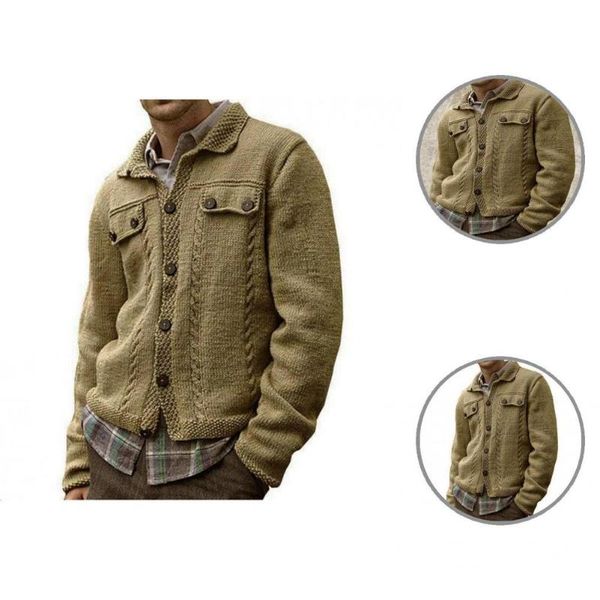 

men's sweaters breathable chic solid color men knitted cardigan slim fit soft for outdoor, White;black