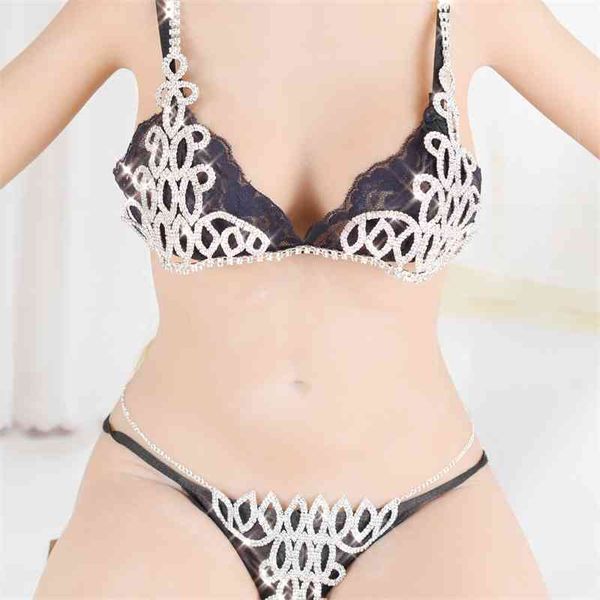 

short rhinestone chest ladies bag hip nightclub bikini body bra waist chain skirt crystal, Silver