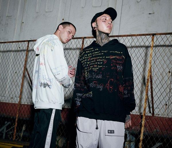 

men's hoodies & sweatshirts hip hop graffiti mens 2021 autumn casual pullover sweats hoodie male fashion skateboards, Black