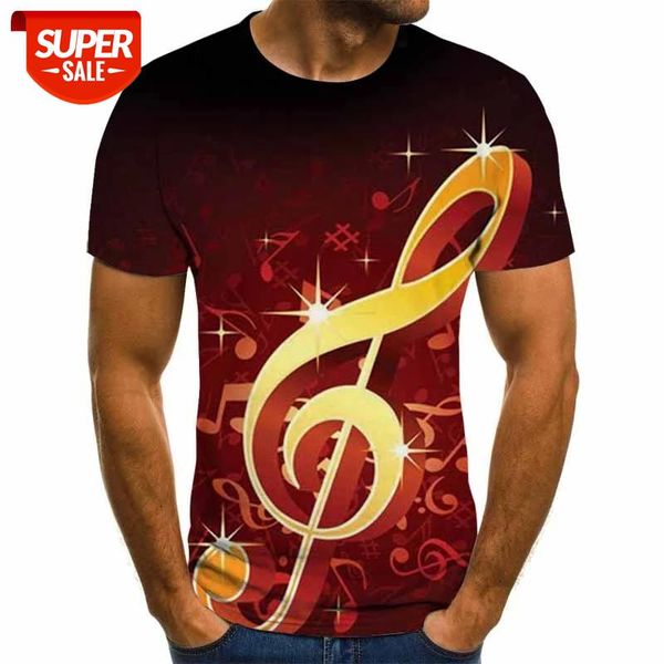 

2020 summer new music guitar 3d t-shirt shirt harajuku print leisure clothing short sleeve street sports breathable t-shirt #2u5s, White;black