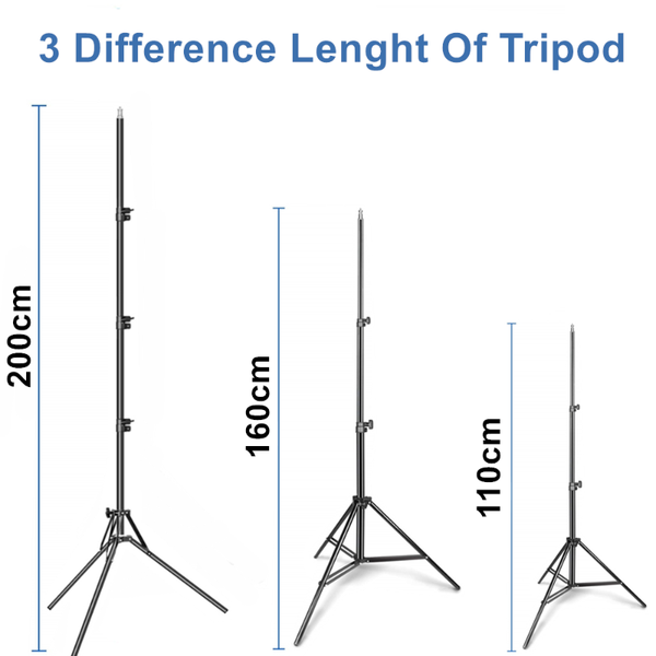 

1.1m to 2m tripod for camera professional pgraphy light stand adjustable tripods for studio p tiktok live stream