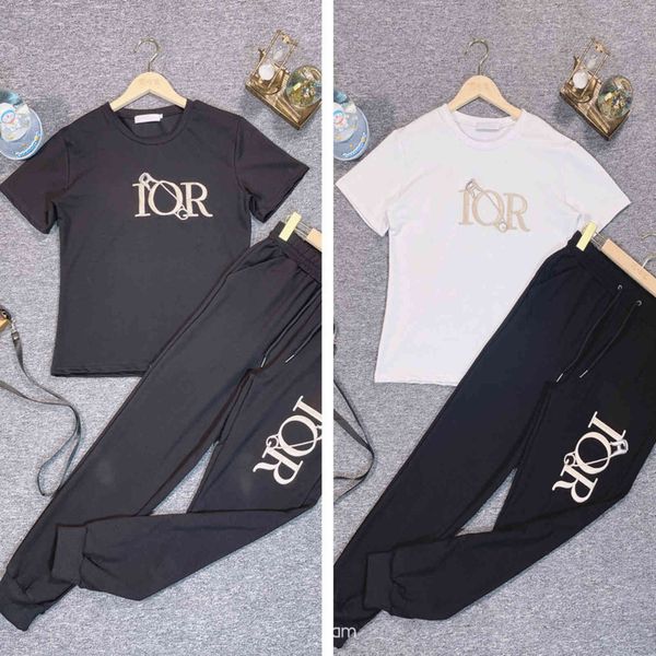 

design casual cotton sportswear women's summer fashion two-piece set, Gray