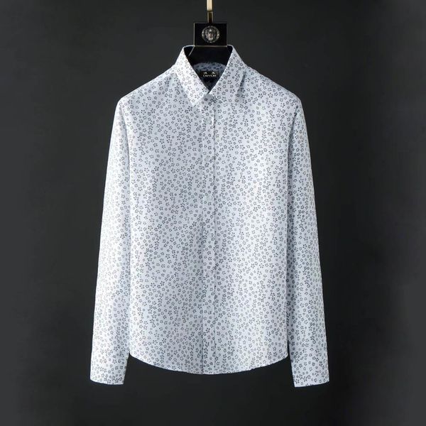 

2021 new men flor casual roupas de marca manga longa camisa masculina qualidade superior puro algodo plus size dy2129 mtfv, White;black