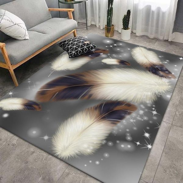 

carpets cartoon feather pattern 3d printing for living room bedroom area rugs kids child decor floor crawl play carpet mats