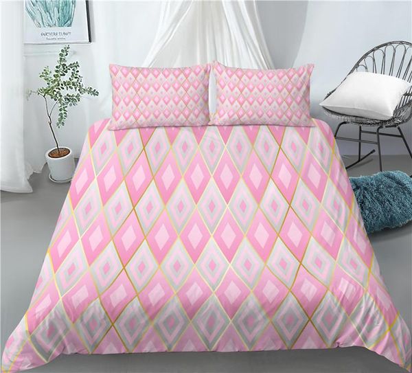 

bedding sets home living luxury 3d geometry print 2/3pcs comfortable duvet cover pillowcase  and king eu/us/au size