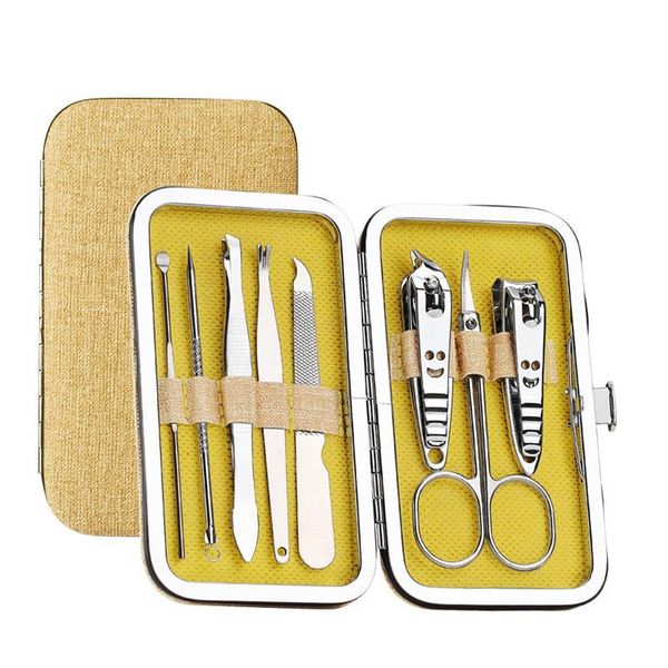 

nail art kits household clippers scissors manicure 8 piece set portable