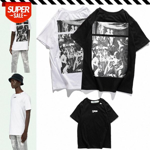 

ow white religious hip-hop student half-sleeved shirt compassionate cotton short-sleeved men's and women's t-shirt #cb5h, White;black