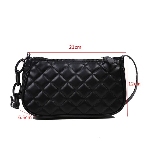 

vintage black plaid shoulder bag womens bag luxury designer handbags ladies leather baguette bags womens ing