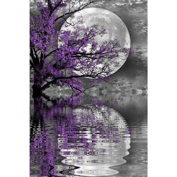 

diamond painting senyuart full round embroidery picture mosaic art accessories scenic moon landscape cross stitch kit home decor