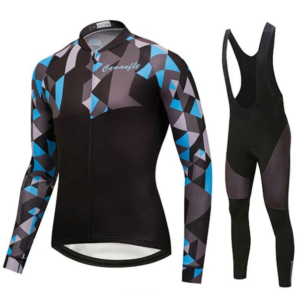 

racing sets women cycling jersey long sleeves road clothes spring autumn breathable bicycle ladies' set, Black;blue