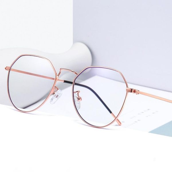 

fashion sunglasses frames retro metal glasses custom logo wholesale computer mobile anti blue light women ab002, Black